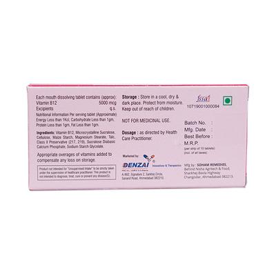 MECODENZ 5 MOUTH DISSOLVING Tablet 10's - Supplements-Vam