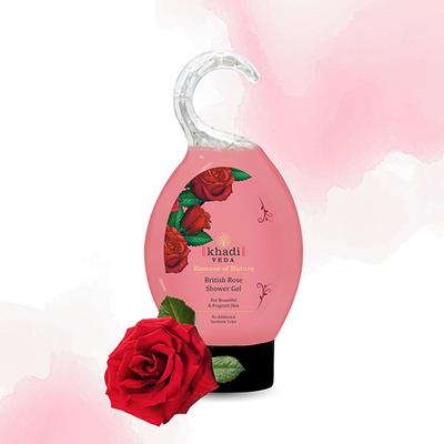 Khadi Veda Shower Gel - British Rose 175 ml - Shower Gels & Body Wash