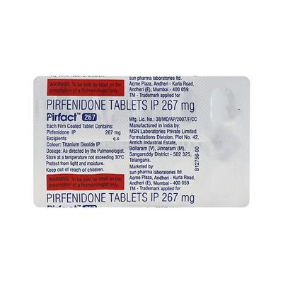 PIRFACT 267 Tablet 10's - Idiopathic Pulmonary Fibrosis