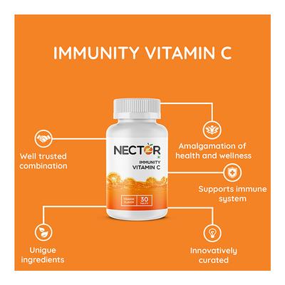 Nector Vitamin C Immunity Tablet - Orange Flavour 30's - Vitamin C