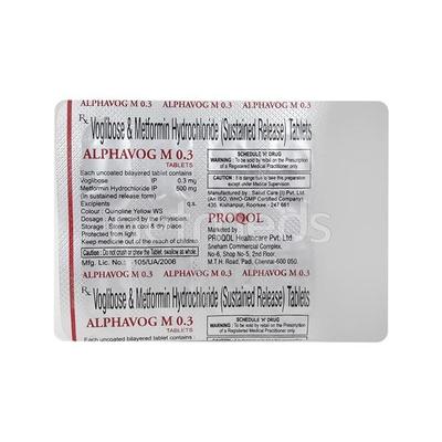 Alphavog M 0.3mg Tablet 10'S - Diabetes-Ant