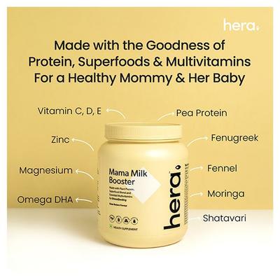 Hera Mama Milk Booster Powder - Yummy Kesar Badam 300 gm - Nutritional Supplement
