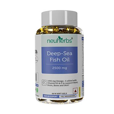 Neuherbs Deep Sea Fish Oil Softgels 60's (N) - Omega Fish Oil Fatty Acids