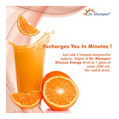 Dr. Morepen Glucose Energy Drink Powder - Tangy Orange 125 gm - Energy Drinks