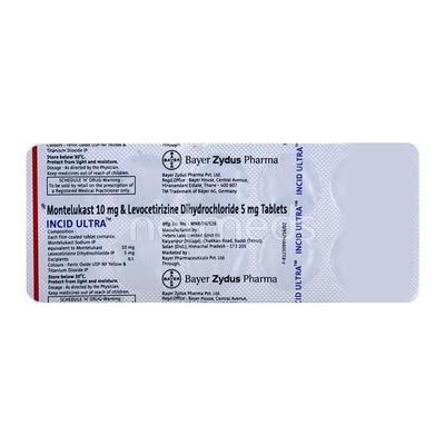 Incid Ultra Tablet 10'S - Allergies-Ant