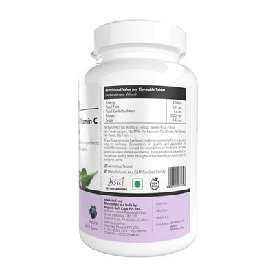 Briyo Elderberry Plus Vitamin C - Chewable Tablets - Natural Berry Flavour 90's - Vitamin C