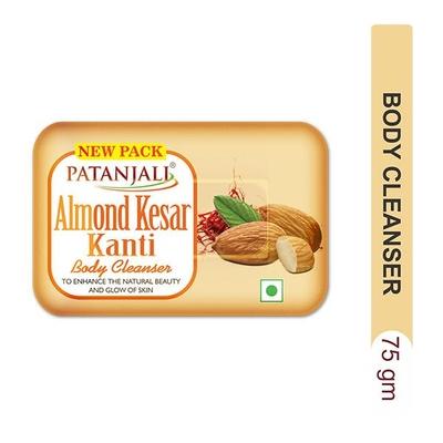 Patanjali Body Cleanser - Almond Kesar Kanti 75 gm - Soaps