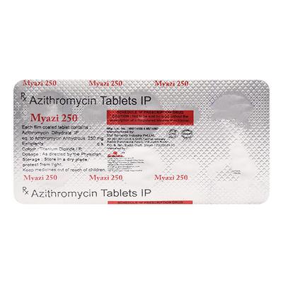 MYAZI 250 Tablet 6's - Bacterial Infections-Mac