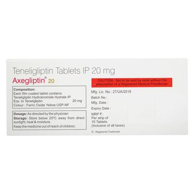AXEGLIPTIN 20mg Tablet 10's - Diabetes-Ant