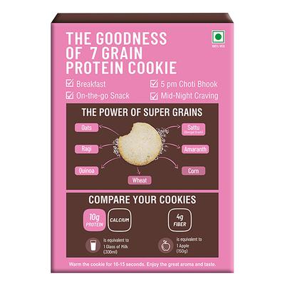 RiteBite Max Protein 7 Grain Breakfast Cookie - Coconut Delite (Pack of 6 x 55 gm) - Nutritional Bars