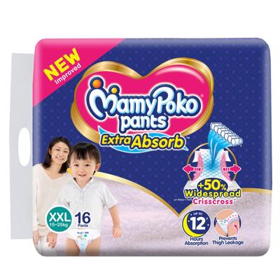 MamyPoko Extra Absorb Diaper Pants (XXL) 16's - Diapers & Wipes