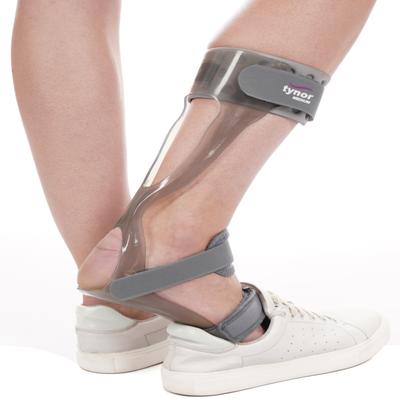 Tynor Foot Drop Splint With Liner - Grey (Left) (L) 1's - Knee/Ankle/Leg/Foot Supports