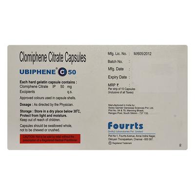 UBIPHENE C 50 Capsule 10's - Hormonal Therapy-Tro