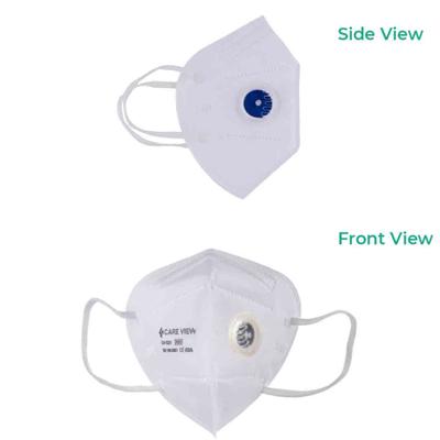 Care View N95 FFP2 Protective Face Mask with Valve - Ear Loop 3's - Face Mask