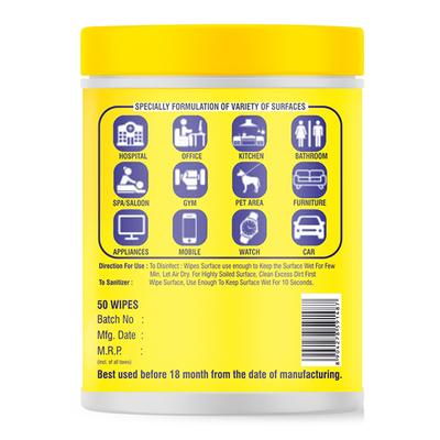 SteriAll Sanitizing Wipes (Pack of 2 x 50's) - Hand Sanitizer