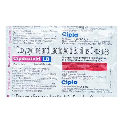 CIPDOXIVID LB Capsule 10's - Bacterial Infections-Tet
