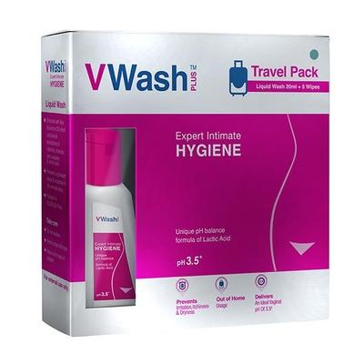 VWash Plus Expert Intimate Hygiene Wash Travel Pack - Intimate Care