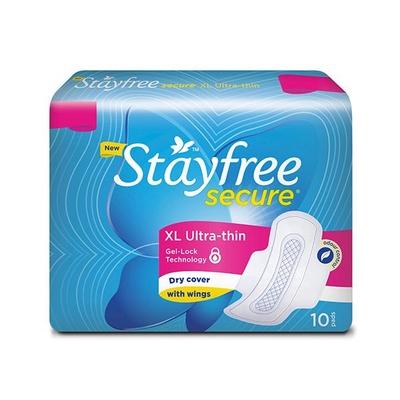 Stayfree Secure Ultra Thin (XL) Sanitary Pad 10's - Sanitary Napkins