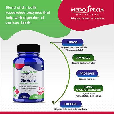 Medo Specia Dig Assist Veg Capsule 60's - General Health