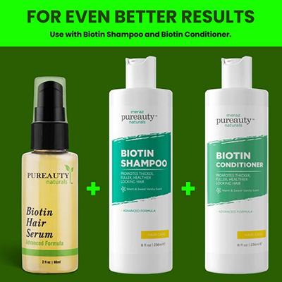 Pureauty Naturals Biotin Hair Growth Serum 60 ml - Hair Serums