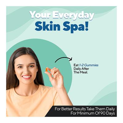 Zinga Vita Skin Glow Gummies for Women - Orange 60's - Vitamin C