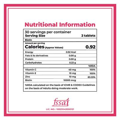 Boldfit Biotin Hair, Skin and Nails Formula Tablet 60's - Hair & Skin