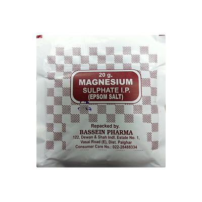 MAGNESIUM SULPHATE ( BASSEIN ) Powder 20gm - Supplements-Ele