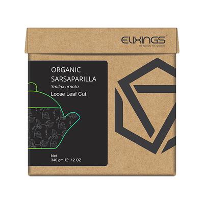 Elixings Organic Tea Ingredient Loose Leaf Cut - Sarsaparilla 340 gm - Teas