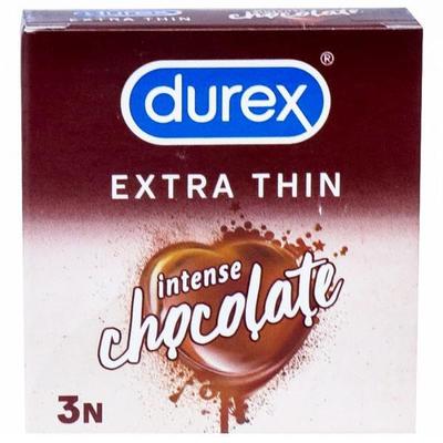 Durex Extra Thin Condoms - Intense Chocolate 3's - Plain/Flavoured Condoms