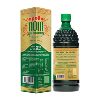 Apollo Noni Juice Concentrate - Aloevera 900 ml - Ayurvedic Juices