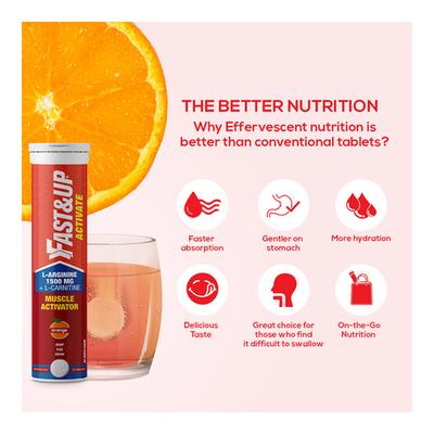 Fast&Up Activate Pre Workout - Orange Flavour 10's - Workout Essentials