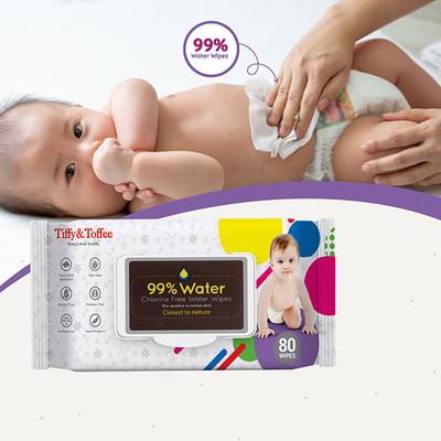 Tiffy & Toffee Chlorine Free Wet Wipes - Aloe Vera 80's (Buy 3 Get 3 Free) - Diapers & Wipes