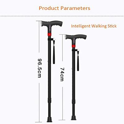MCP Jindal Smart Height Adjustable Walking Stick (FM Radio + SOS + Siren + Torch + Rechargeable) - Wheelchairs & Walking Sticks