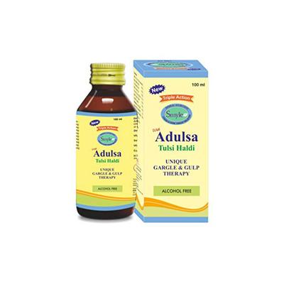 Smyle Unique Gargle & Gulp Therapy Syrup - Adulsa, Tulsi & Haldi 100 ml - Cough & Cold (Ayush)