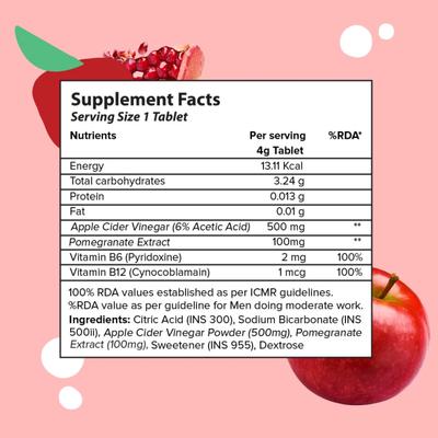Plix Original Apple Cider Vinegar Effervescent Tablet - Apple Burst (Pack of 4 x 15's) 1's - Weight Loss