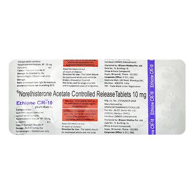 ETHIONE CR 10mg Tablet 10's - Hormonal Therapy-Oes