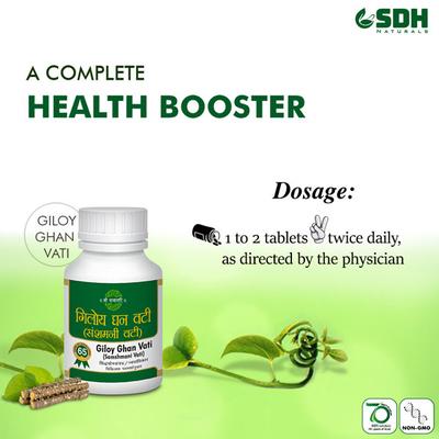 Shree Dhanwantri Herbals Giloy Ghan Vati 400's - Giloy