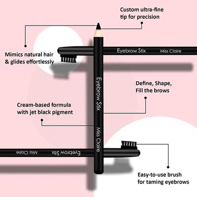 Miss Claire Eyebow Stix - Black 1.14 Gm - Eyebrow Pencils & Enhancers