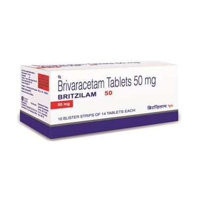 BRITZILAM 50 Tablet 14's - Epilepsy/Convulsion-Ant