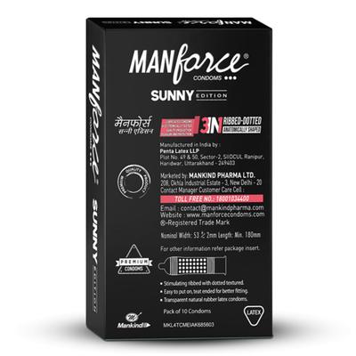 Manforce Sunny Edition Condoms 10's - Plain/Flavoured Condoms