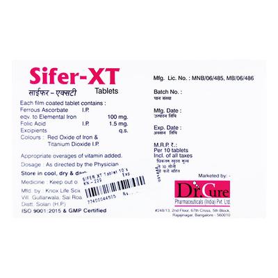 SIFER XT Tablet 10's - Supplements-Vam