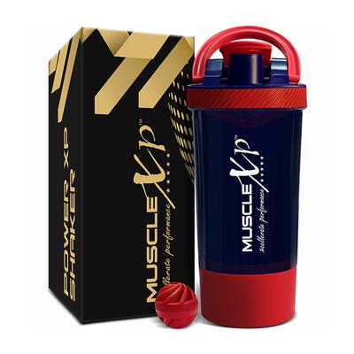 MuscleXP Power XP Gym Shaker - Blue & Red 700 ml - Workout Essentials