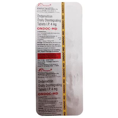 ONDOC MD Orally Disintegrating Tablet 10's - Vomitting/Emesis-Ant