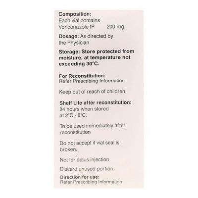 Voritrol 200mg Injection 1'S - Fungal Infections-Anf