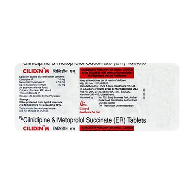 Cilidin M 10/50mg Tablet 10'S - Hypertension-Cal