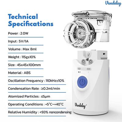 Vandelay Nano Atomizer Nebulizer - White - Nebulizers / Vaporizer