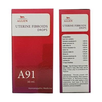 Allen A91 Uterine Fibroids Drops 30 ml - Homeopathic Drops