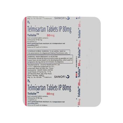 Telsite 80mg Tablet 10'S - Hypertension-Ang