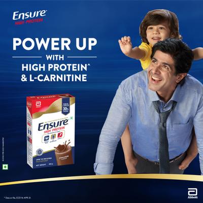 Ensure High Protein Nutrition Powder - Chocolate Flavour 400 gm (Refill Pack) - Daily Health Drinks