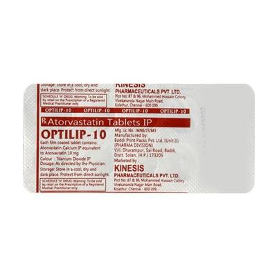 Optilip 10mg Tablet 10'S - High Cholesterol-Dys
